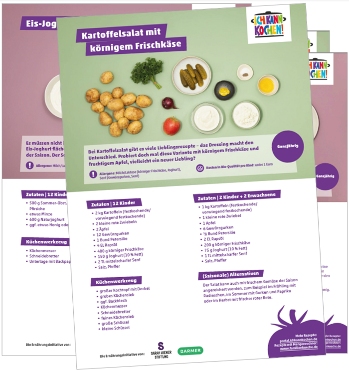 Mehrere Rezepte liegen übereinander